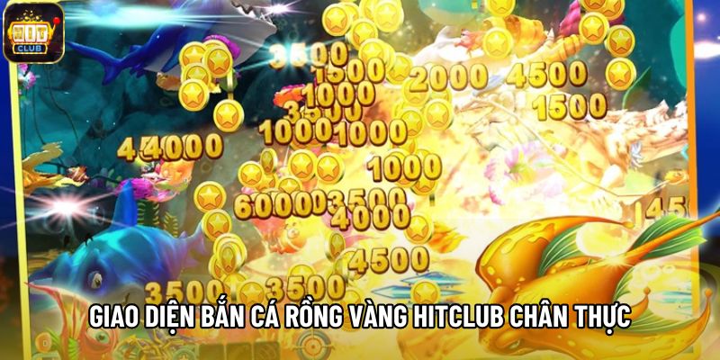 Giao diện bắn cá rồng vàng Hitclub chân thực